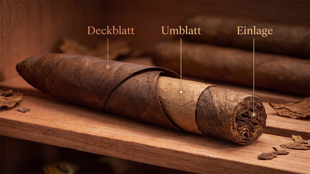 Schematischer Aufbau einer Zigarre